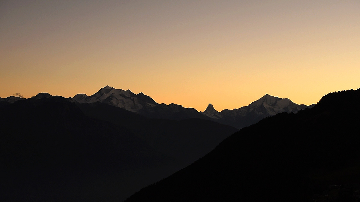 Oneness - film still - Riederalp and Matterhorn